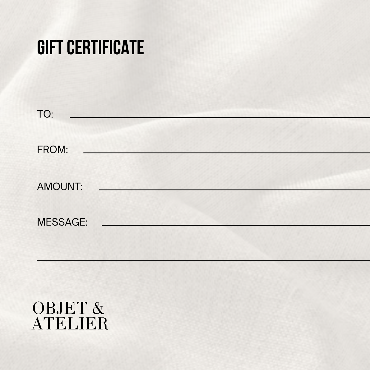 Objet & Atelier Cadeaubon